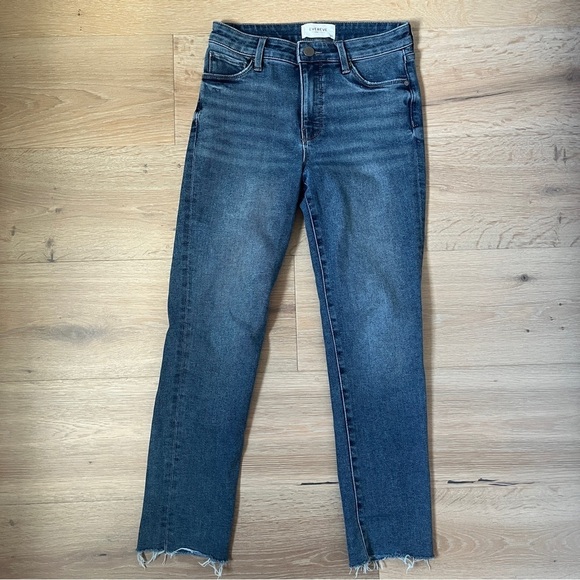 Evereve Women's the Ever Straight High Rise Raw Hem Jeans Sz 25 *Q4 - Picture 2 of 4